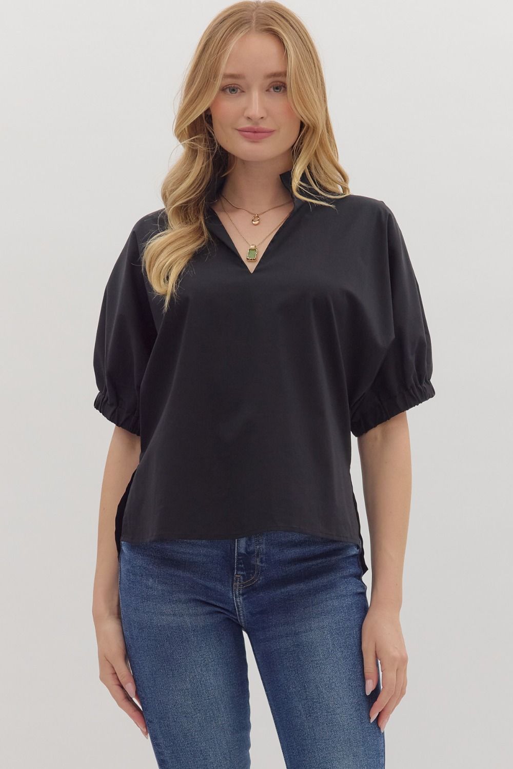Solid Black Top