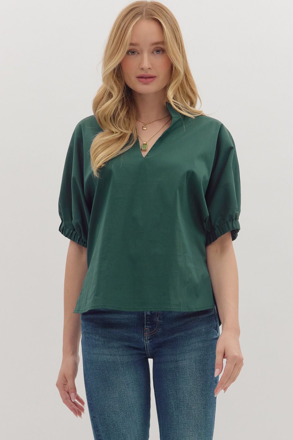 Solid Olive Green Top