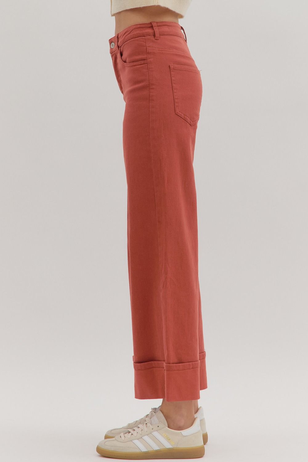 Rust Roll-Up Pants