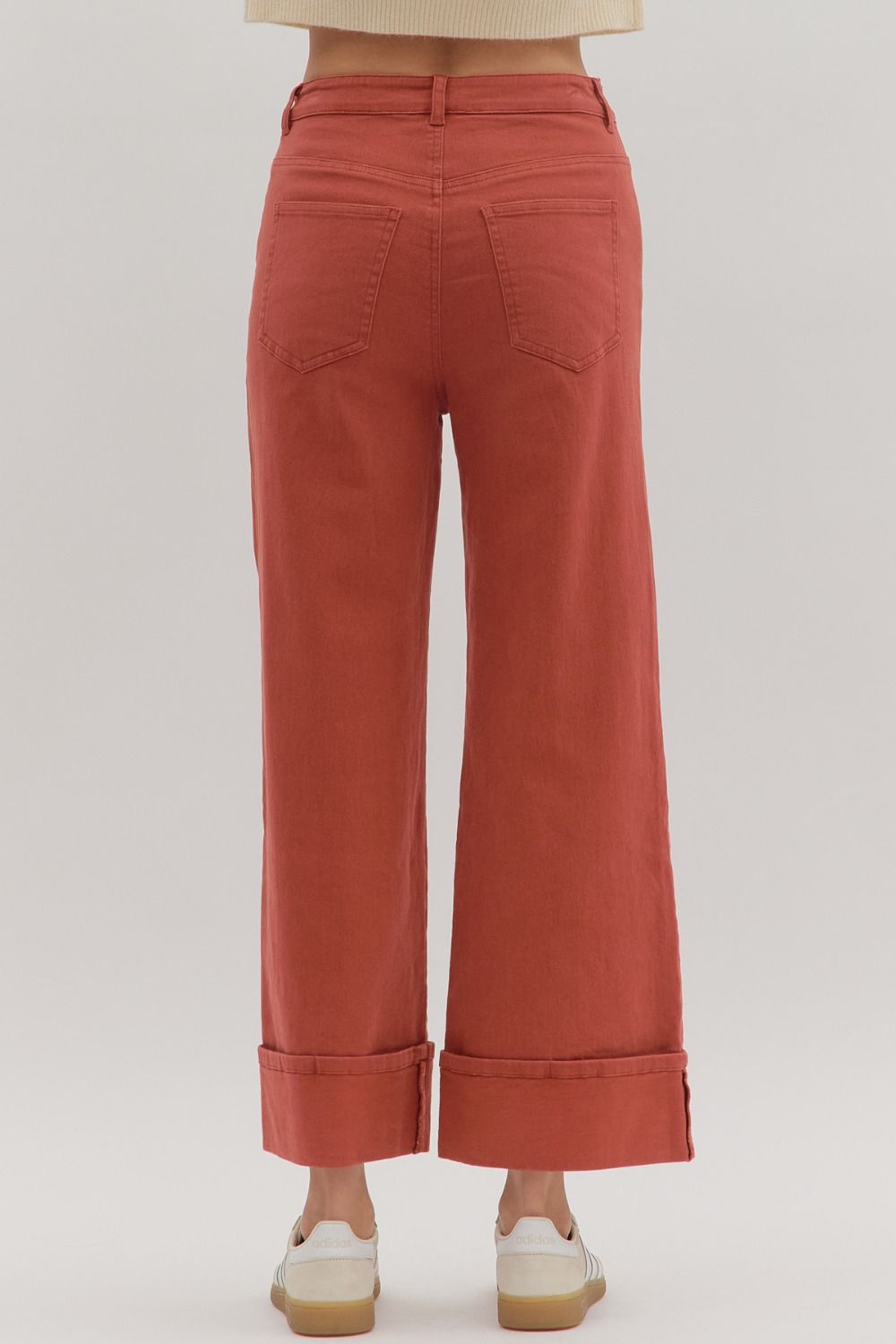 Rust Roll-Up Pants