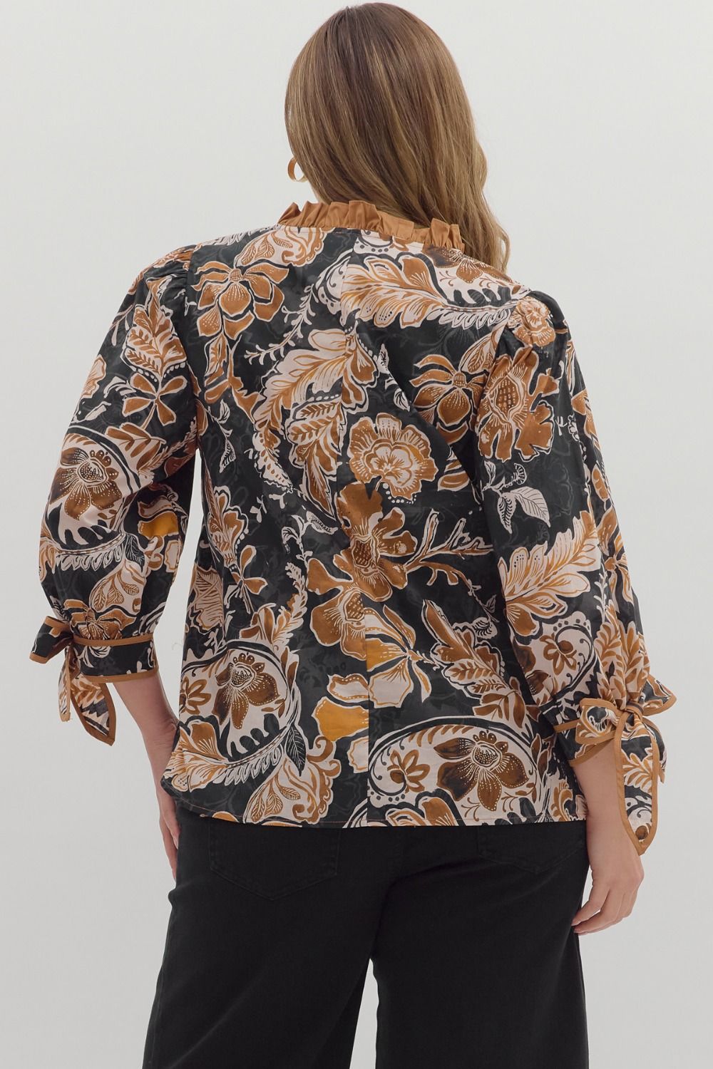 Fall Paisley Blouse - Small-2X