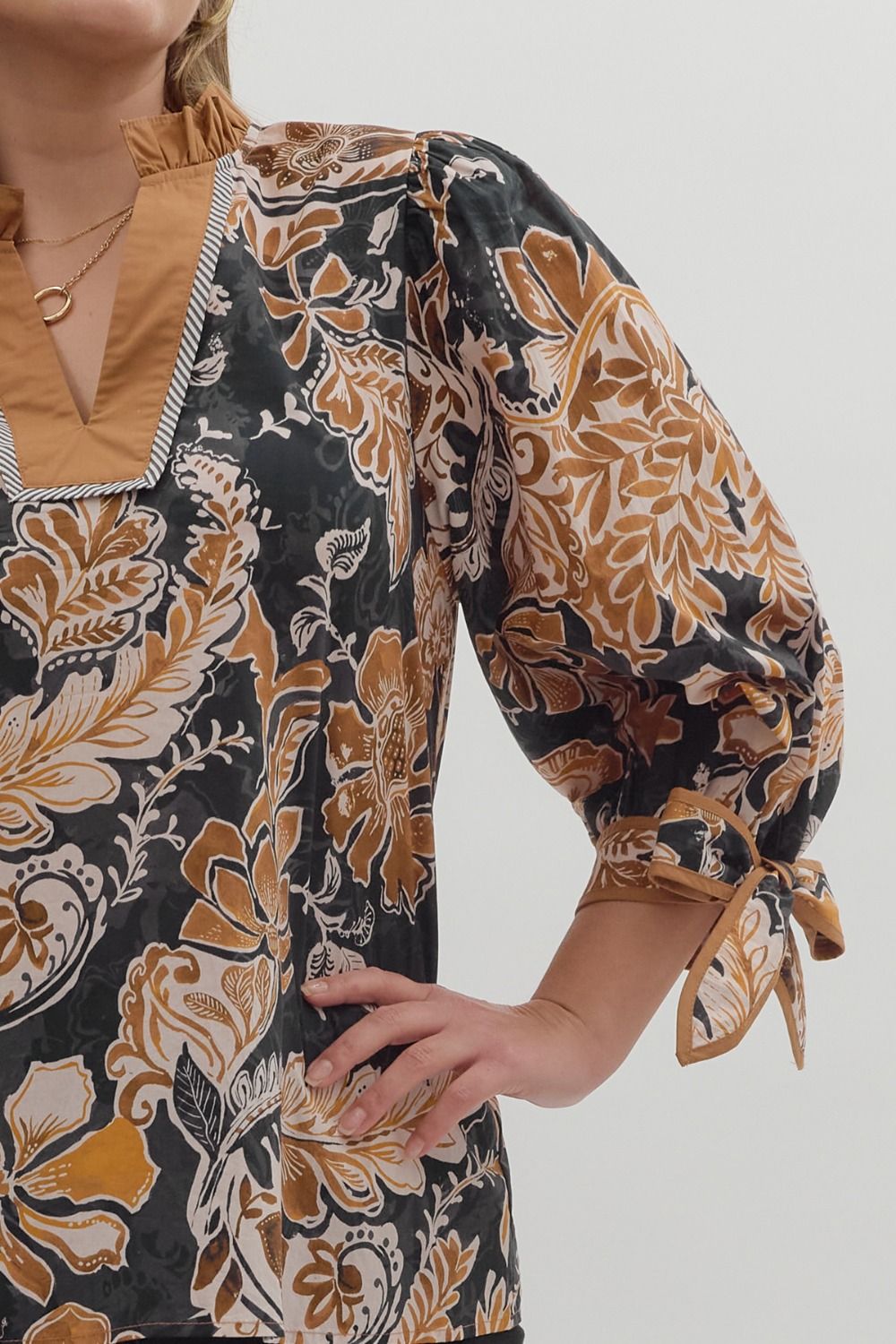 Fall Paisley Blouse - Small-2X