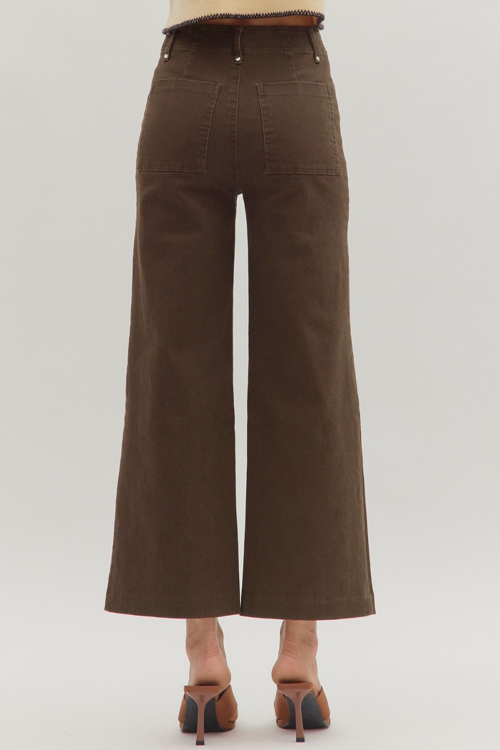 Brown Pants with Front Seam