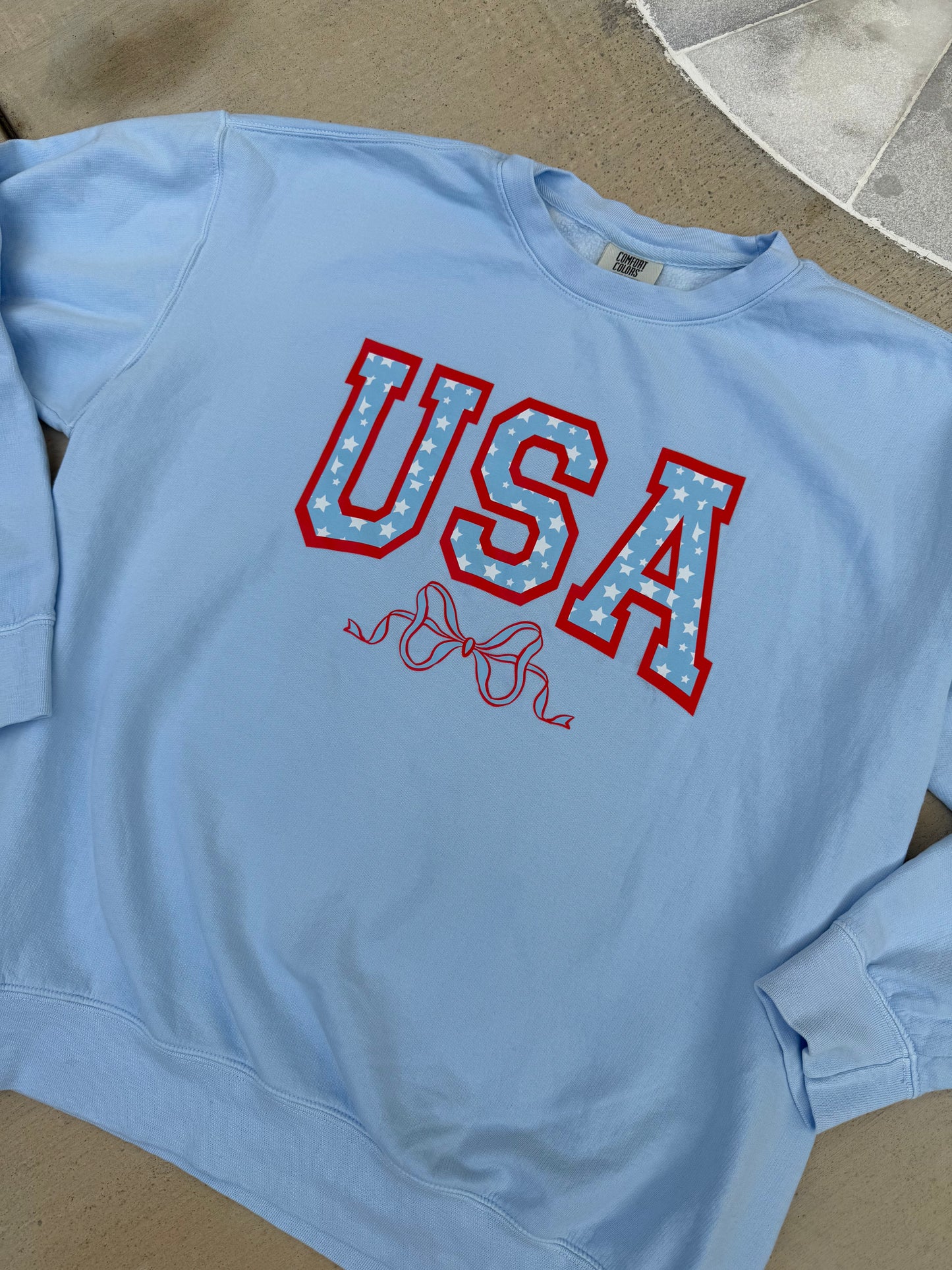 USA Sweatshirt with Bow