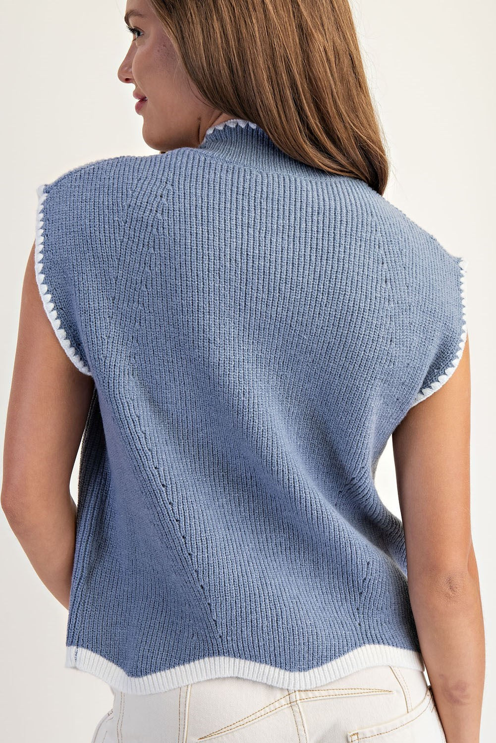 Scallop Trim Sweater