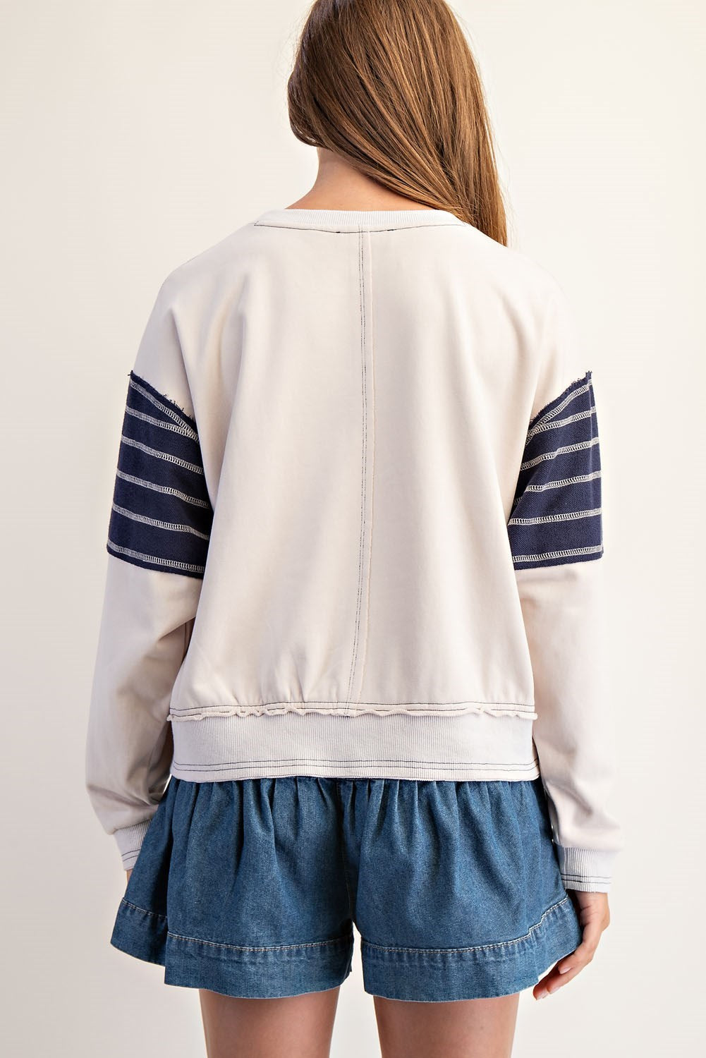 Star Patch Long Sleeve Pullover