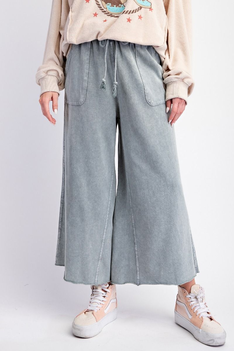 Easel Mineral Wash Pants - Faded Teal