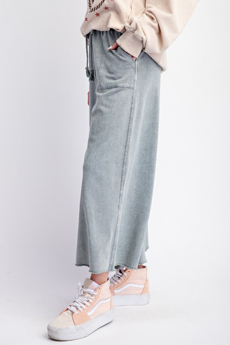 Easel Mineral Wash Pants - Faded Teal