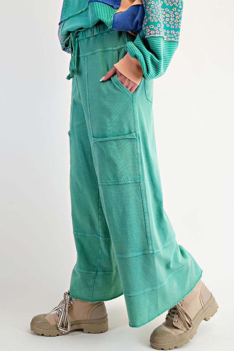 Easel Mineral Wash Pants - Evergreen