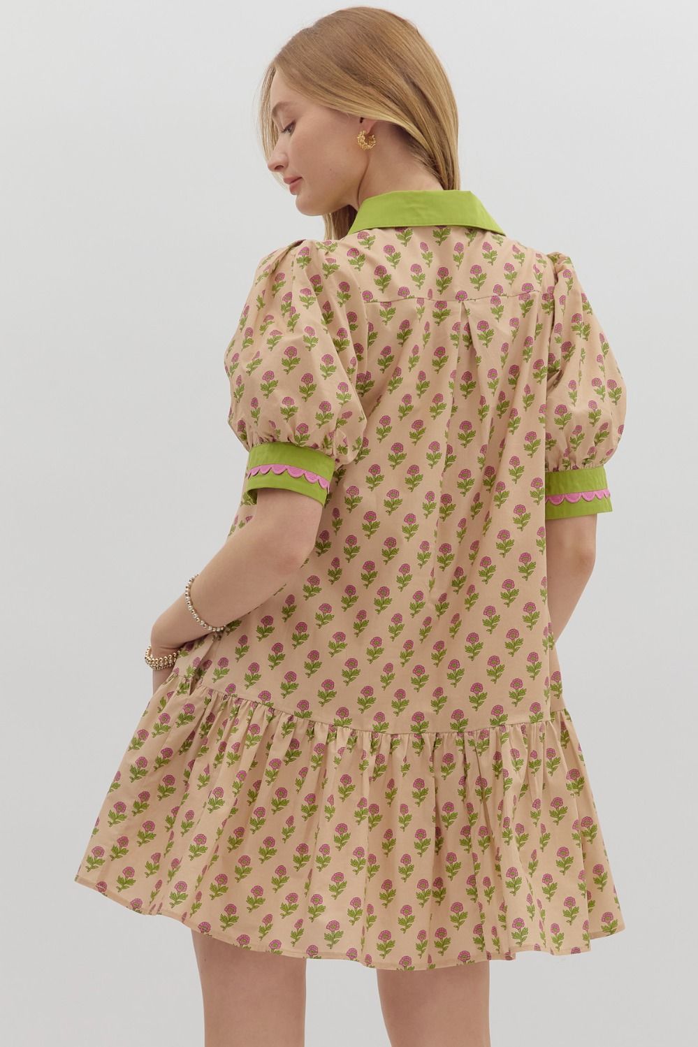 Caramel + Floral Dress