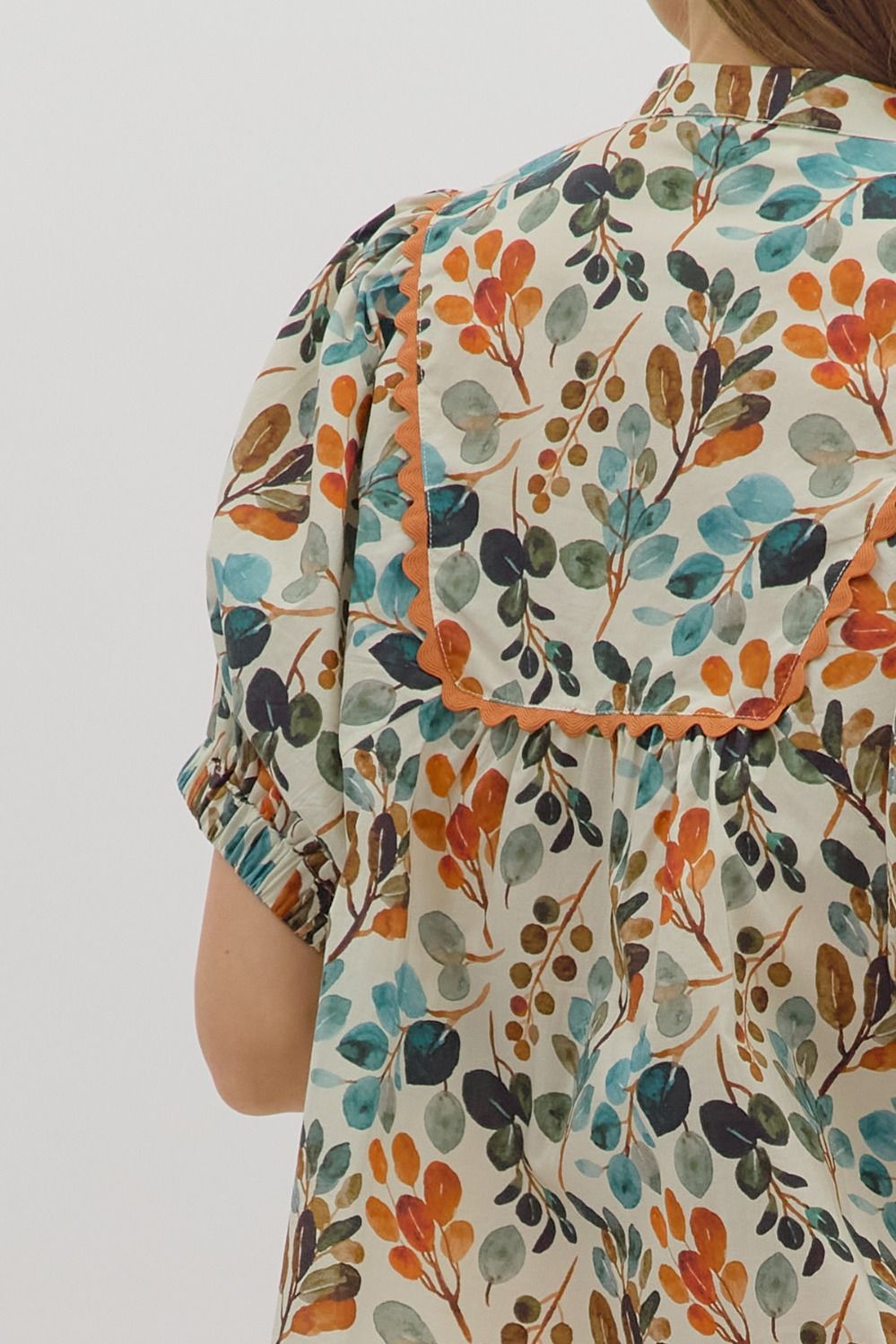 Fall Leaves Top - Cream