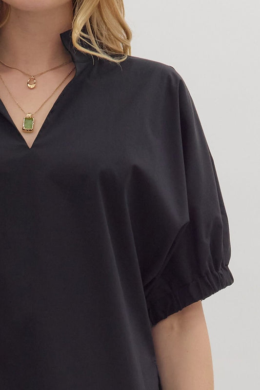 Solid Black Top