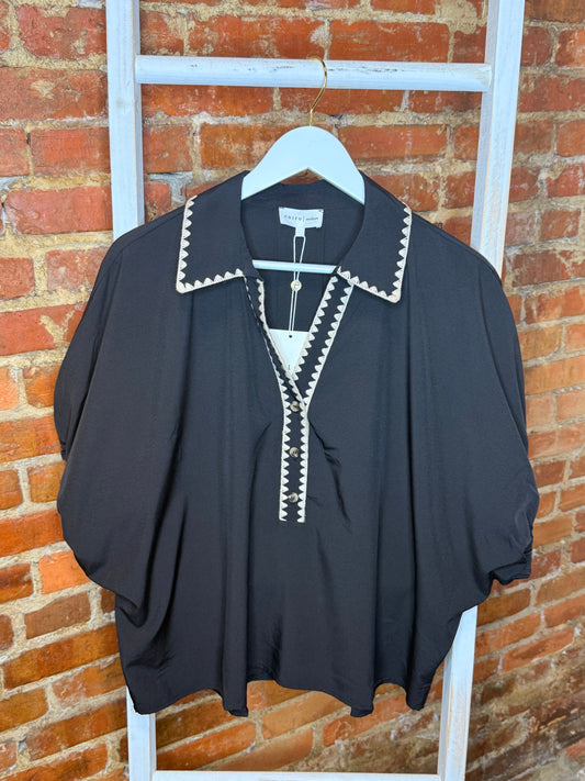 Black Top with Stitching