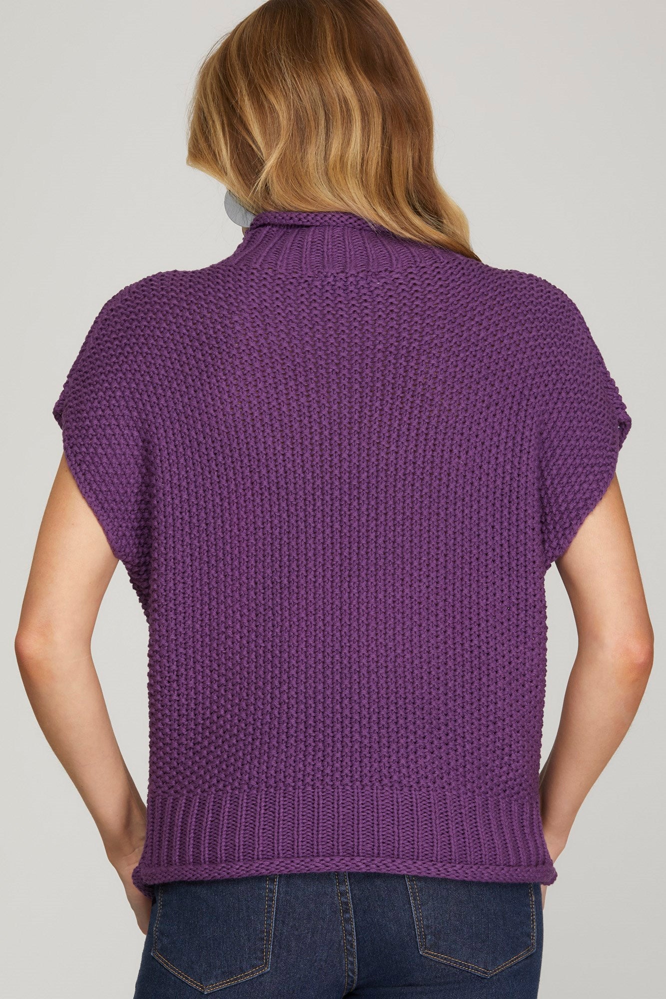 Sleeveless Sweater - Purple
