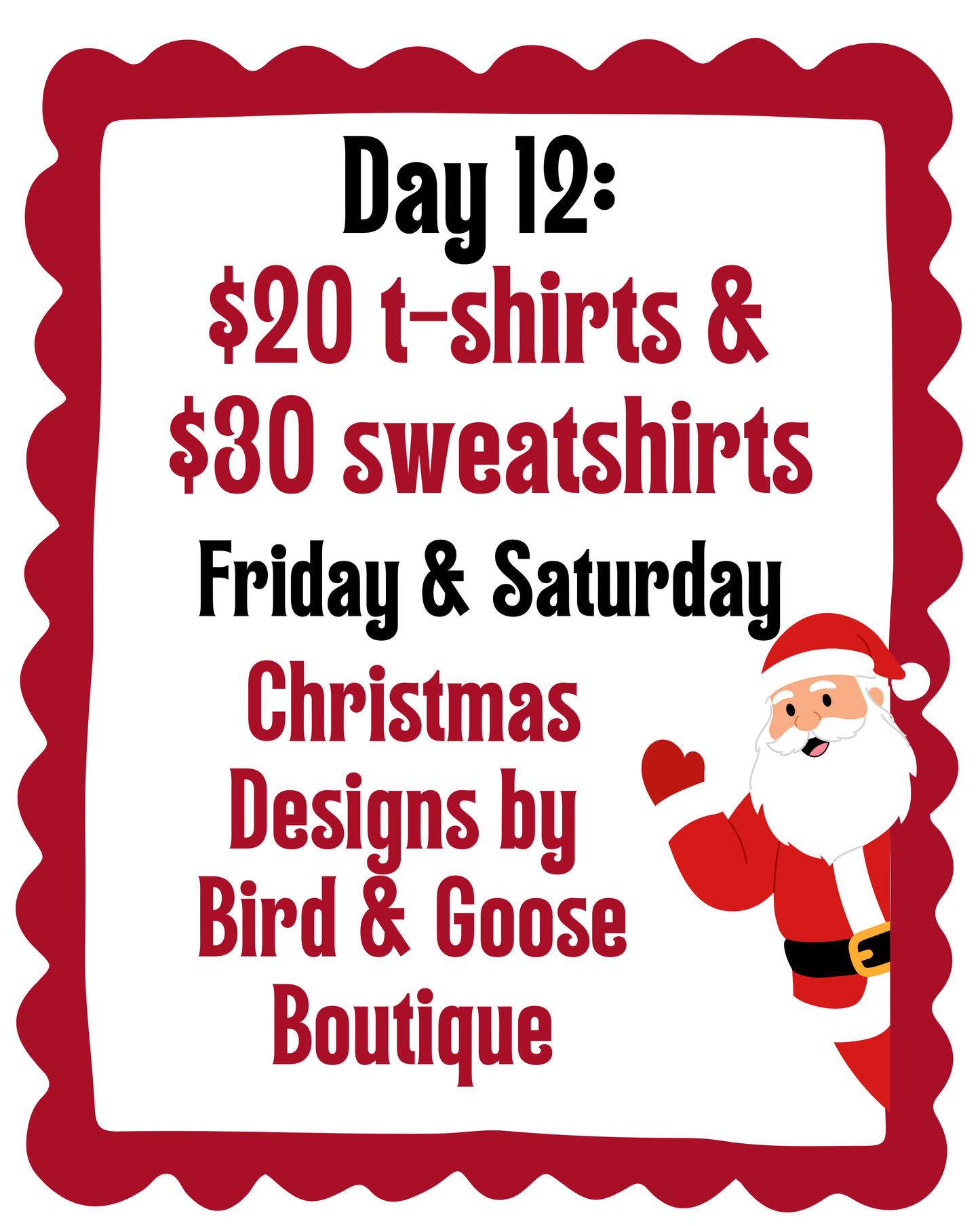 Day 12: Mystery T-Shirts & Sweatshirts