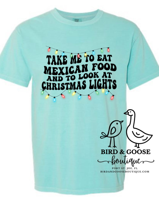 Mexican Food + Christmas Lights T-Shirt