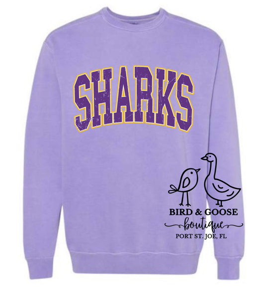 SHARKS Purple Sweatshirt