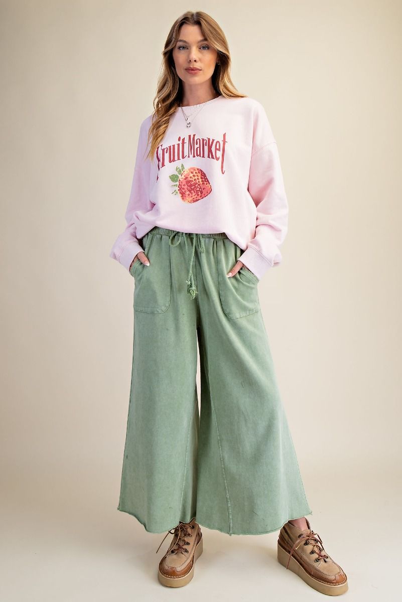 Easel Mineral Wash Pants - Juniper Green