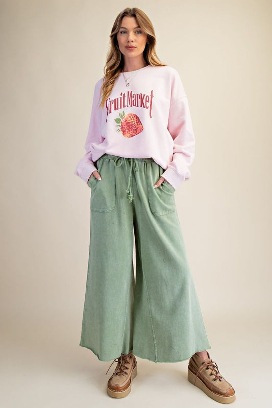 Easel Mineral Wash Pants - Juniper Green