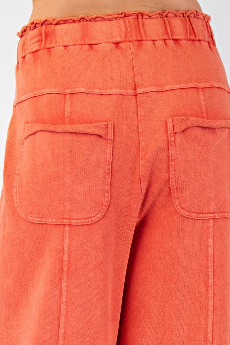 Easel Mineral Wash Pants - Orange