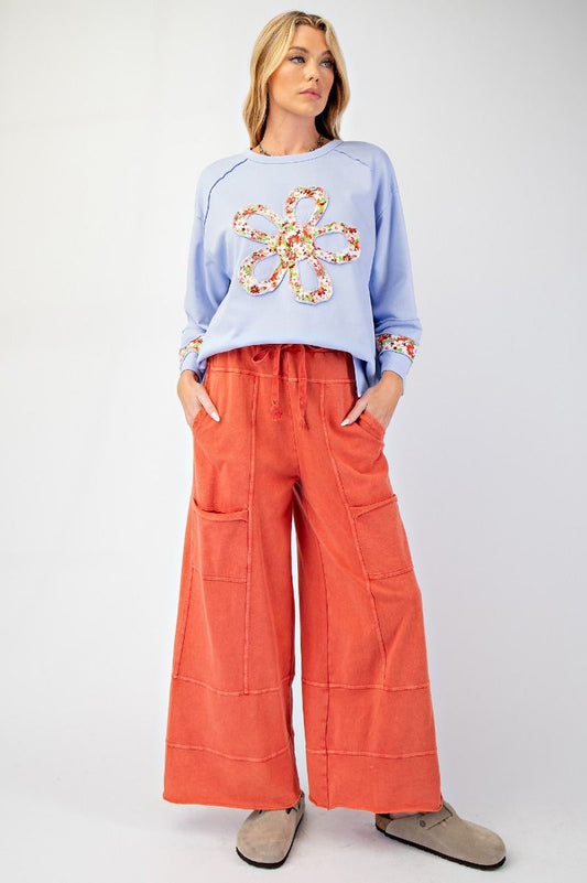 Easel Mineral Wash Pants - Orange